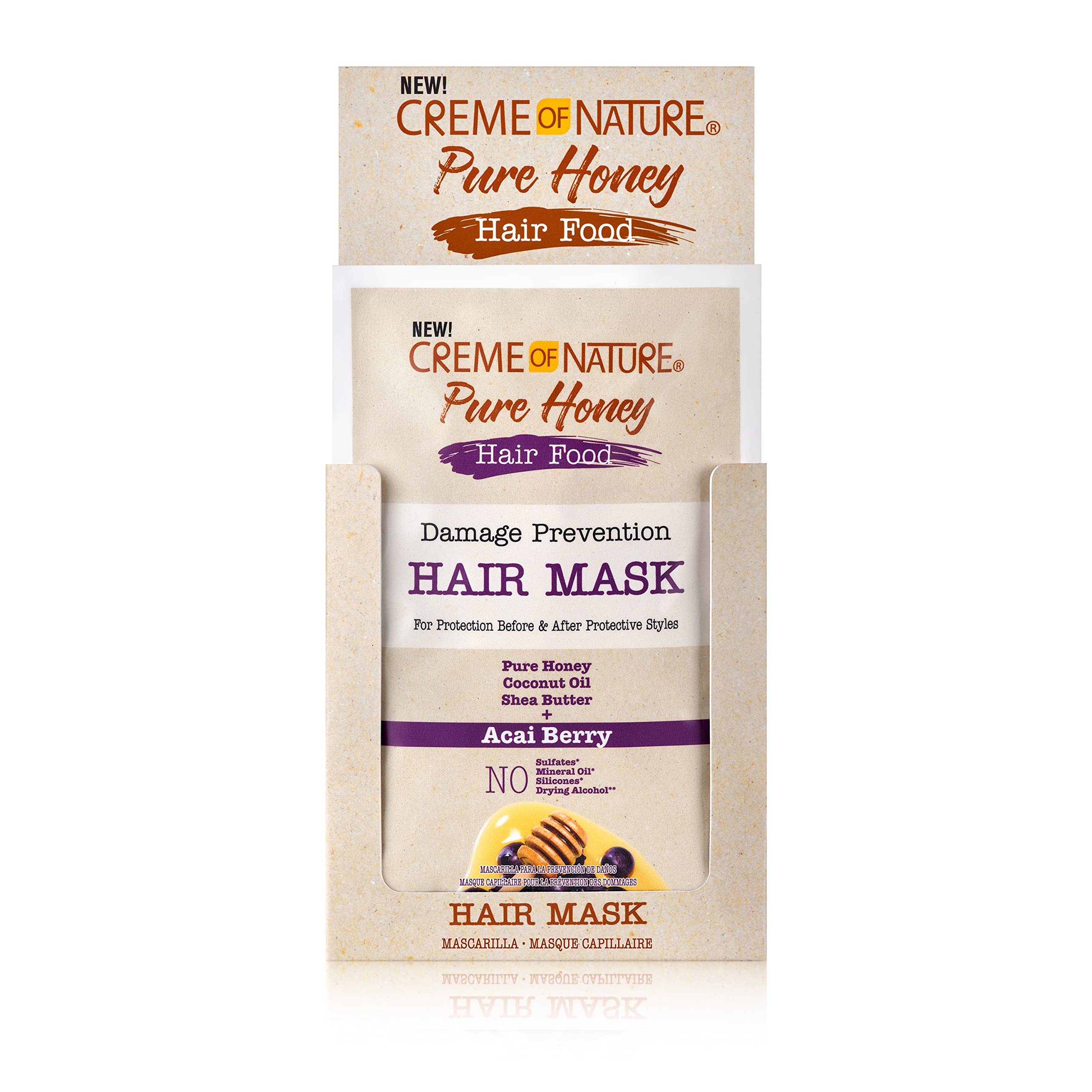 Creme of Nature, Acai Hair Mask, Honey and Acai Formula, 1.75 Oz - Image 3