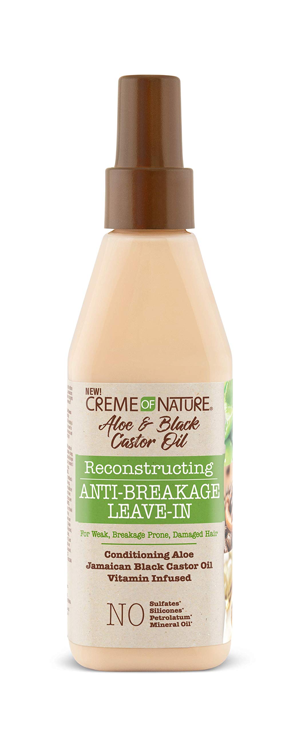 Creme Of Nature Aloe & Black Castor Oil Leave In Treatment, 8 Ounce