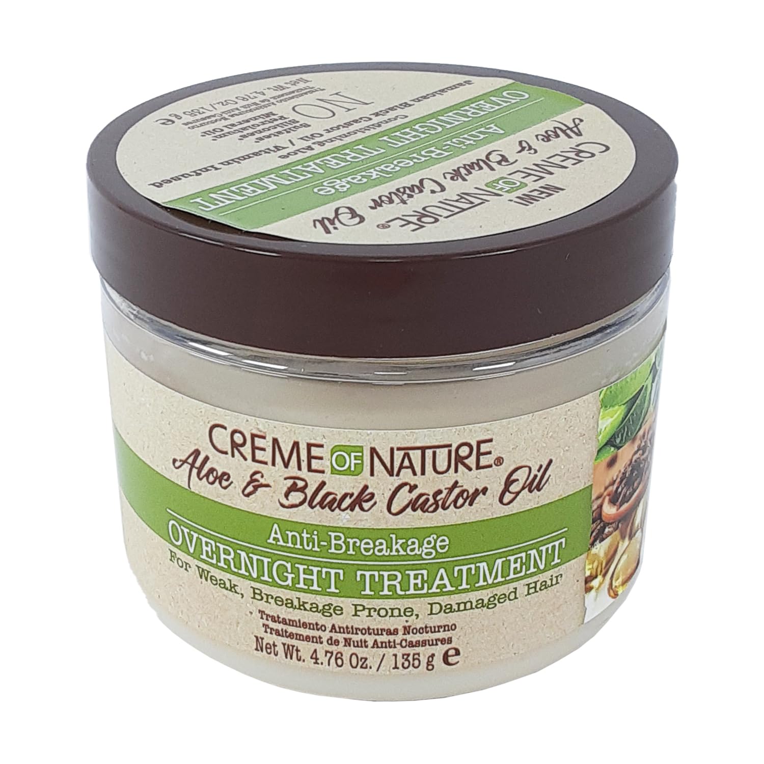 Creme of Nature, Anti-Breakage Overnight Treatment, With Aloe Vera Juice, Jamaican Black Castor Oil, 4.76 Oz - Image 2