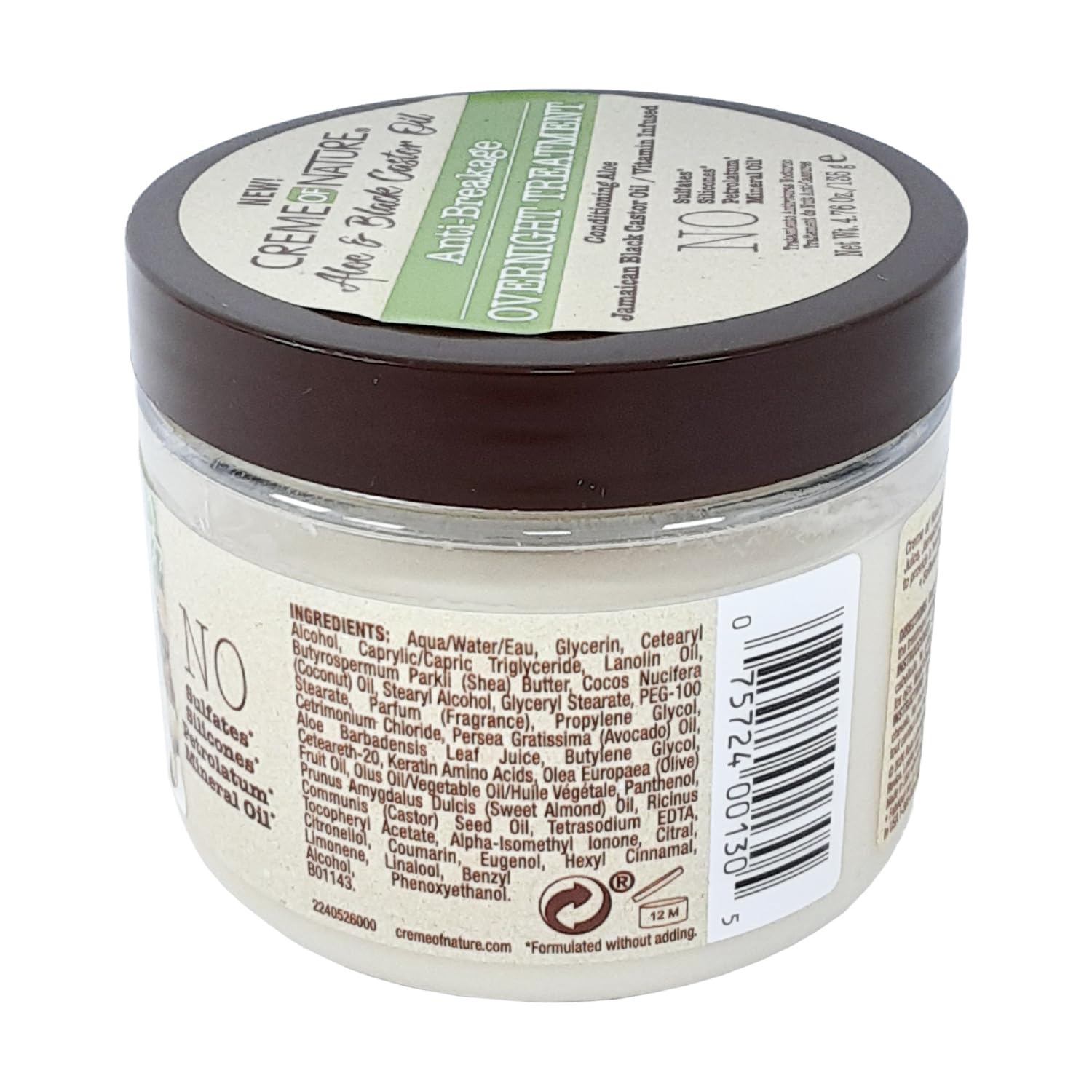 Creme of Nature, Anti-Breakage Overnight Treatment, With Aloe Vera Juice, Jamaican Black Castor Oil, 4.76 Oz - Image 4