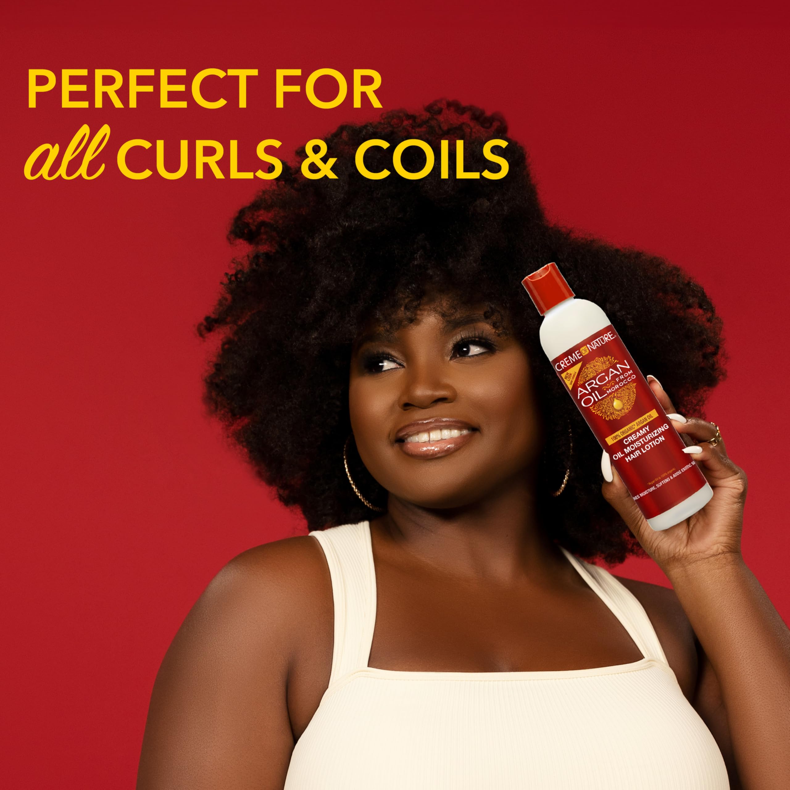 Creme of Nature Argan Oil from Morocco Creamy Oil Moisturizing Hair Lotion, Restores Moisture, Softness, Controls Frizz & Breakage, 8.45 fl oz - Image 4