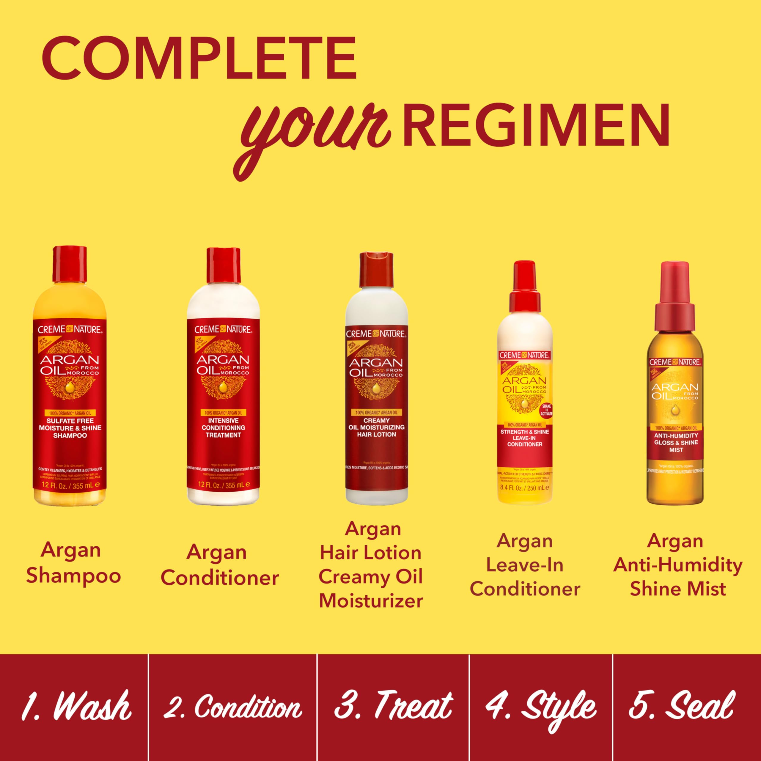 Creme of Nature Argan Oil from Morocco Creamy Oil Moisturizing Hair Lotion, Restores Moisture, Softness, Controls Frizz & Breakage, 8.45 fl oz - Image 8