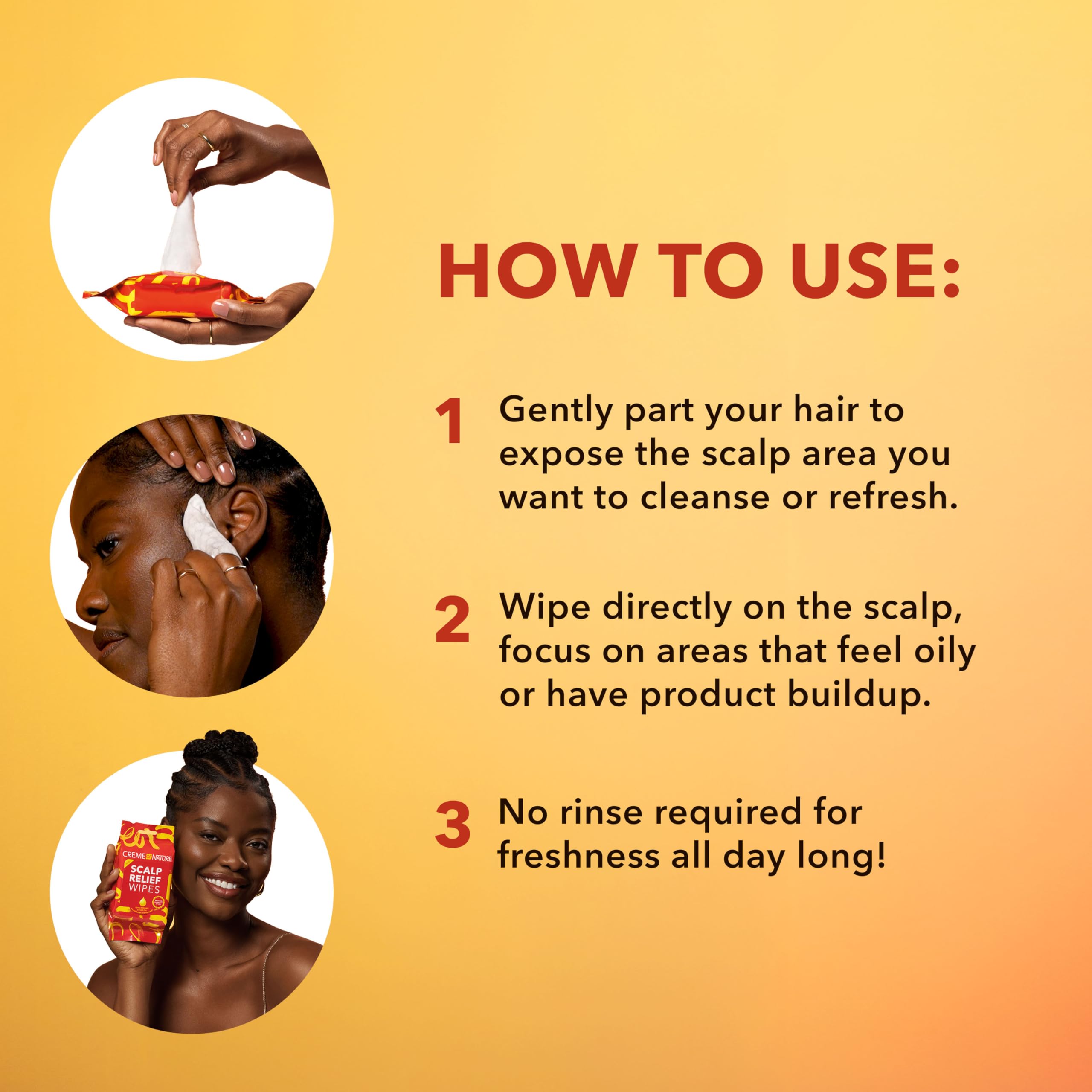 Creme of Nature Argan Oil from Morocco Scalp Relief Wipes, Moisturizing Cleanser for Dry Irritated Scalp, Braids & Locs Care, 20 count - Image 7