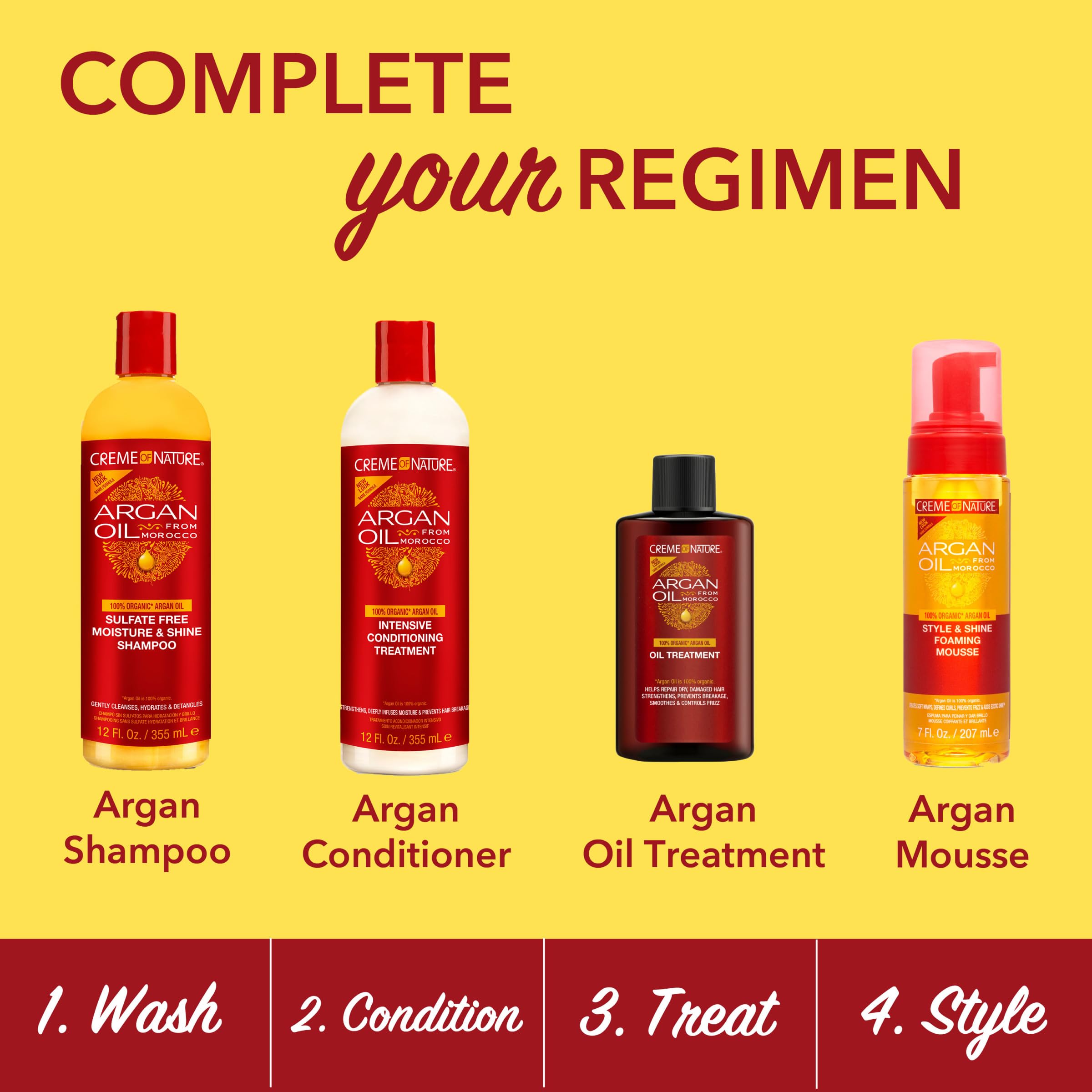 Creme of Nature Argan Oil Treatment, Adds Shine & Smooths Frizz, Strengthens and Repairs Dry Hair, Lightweight Daily Oil with Argan Oil, 3 fl oz - Image 6
