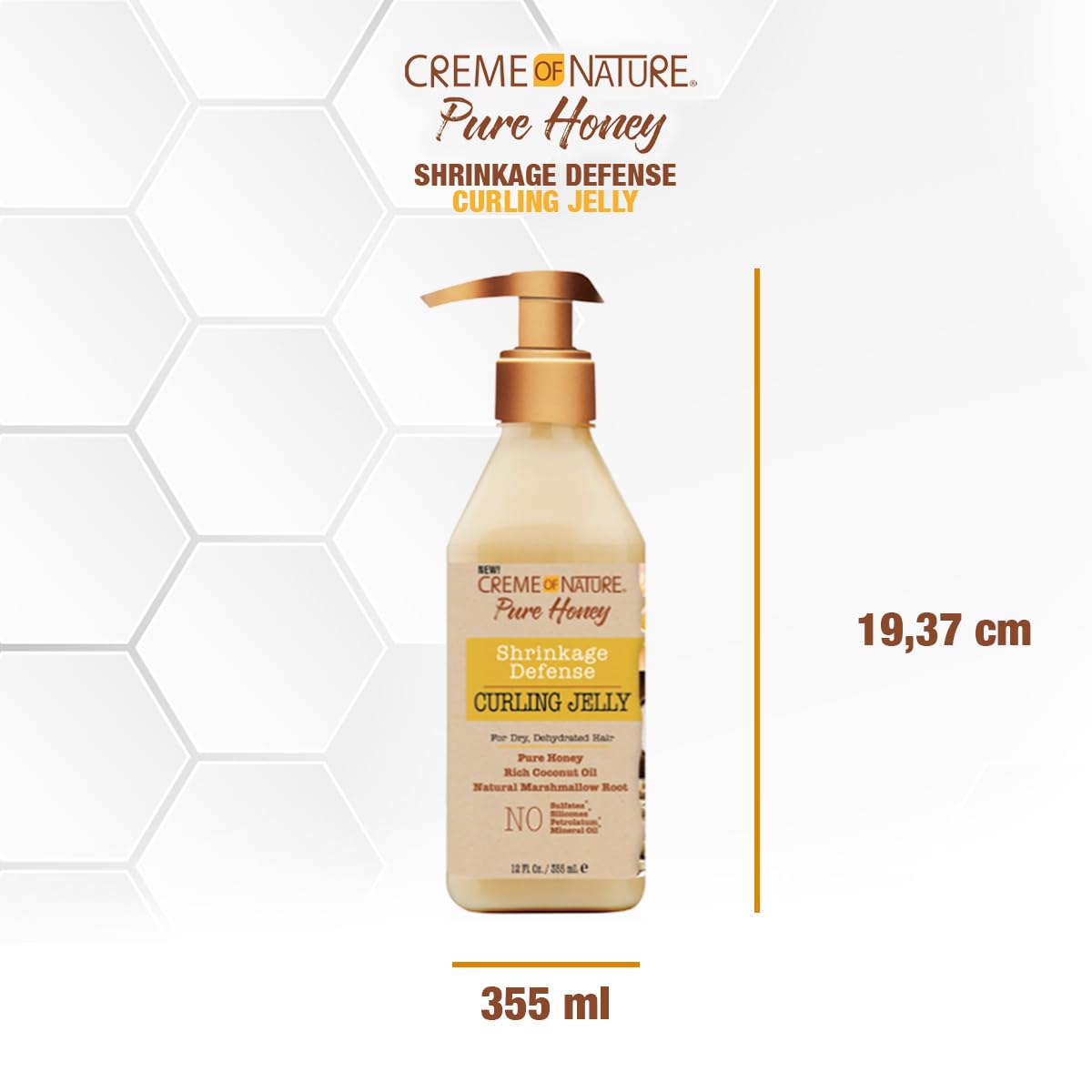 Creme of Nature Curling Jelly, Pure Honey, Coconut Oil and Shea Butter Formula, Shrinkage Defense, 11.5 Oz - Image 5