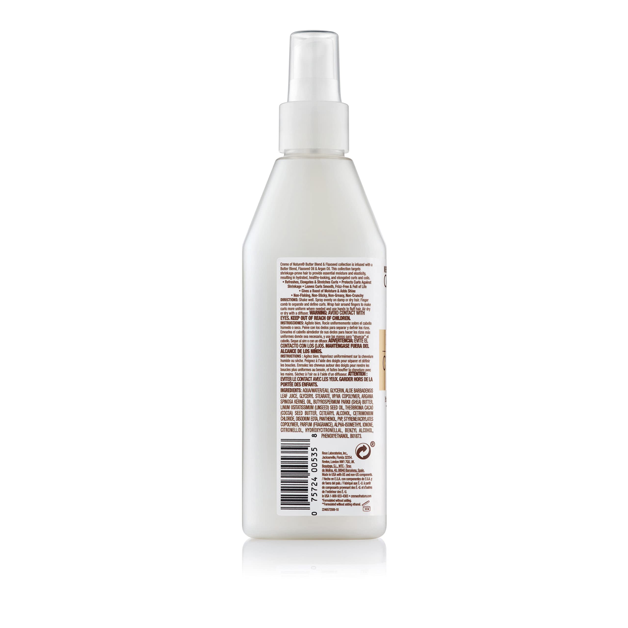 Creme of Nature Double Duty Curl Definer and Booster with Butter Blend, Flaxseed and Argan Oil, Moisturizing Anti-Shrinkage and Styling Spray for Natural Hair, 8 oz - Image 3