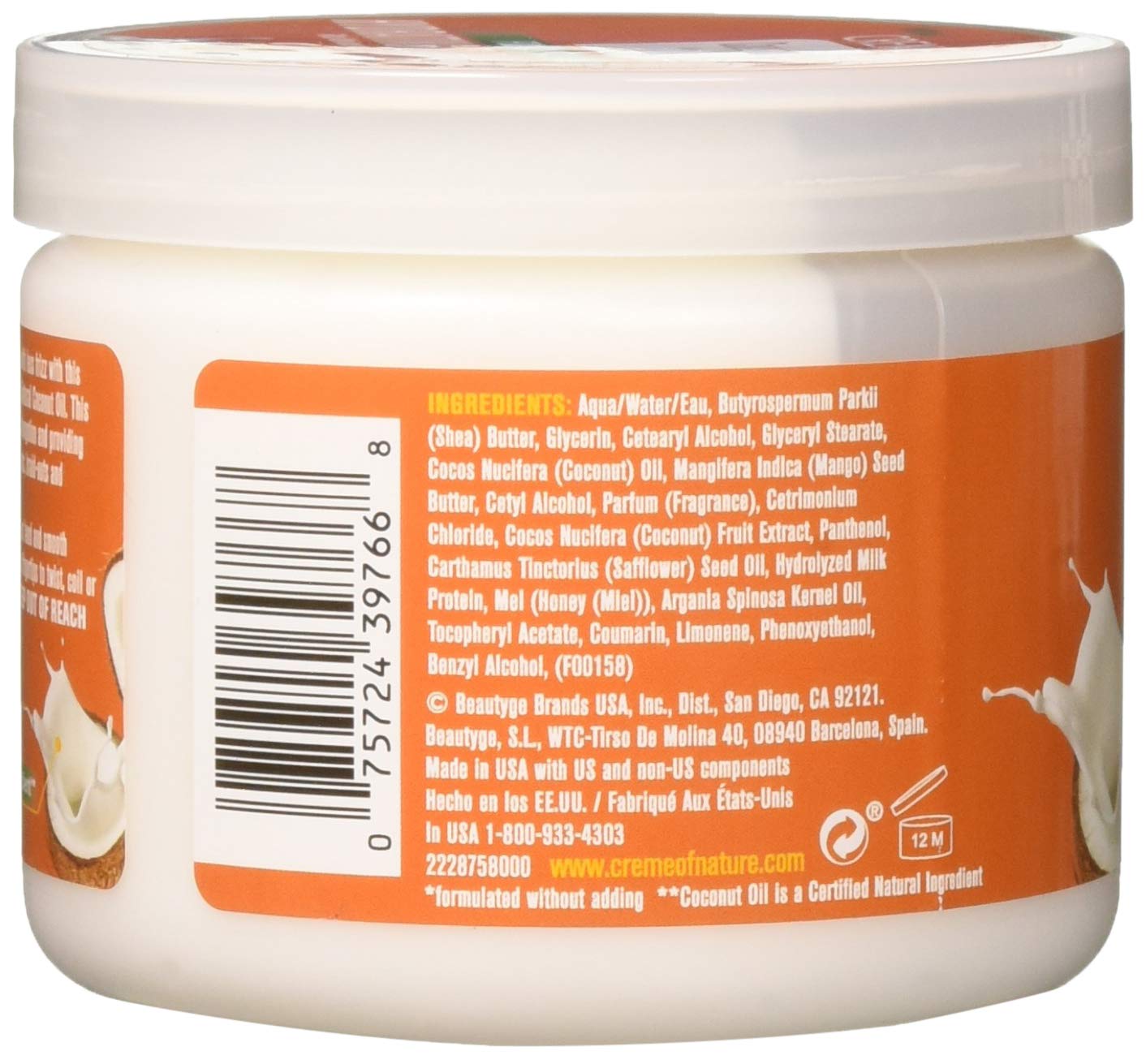 Creme of Nature Hydrating Curling Cream, Coconut Milk Detangling and Conditioning Formula for Normal Hair, 11.5 Oz - Image 2