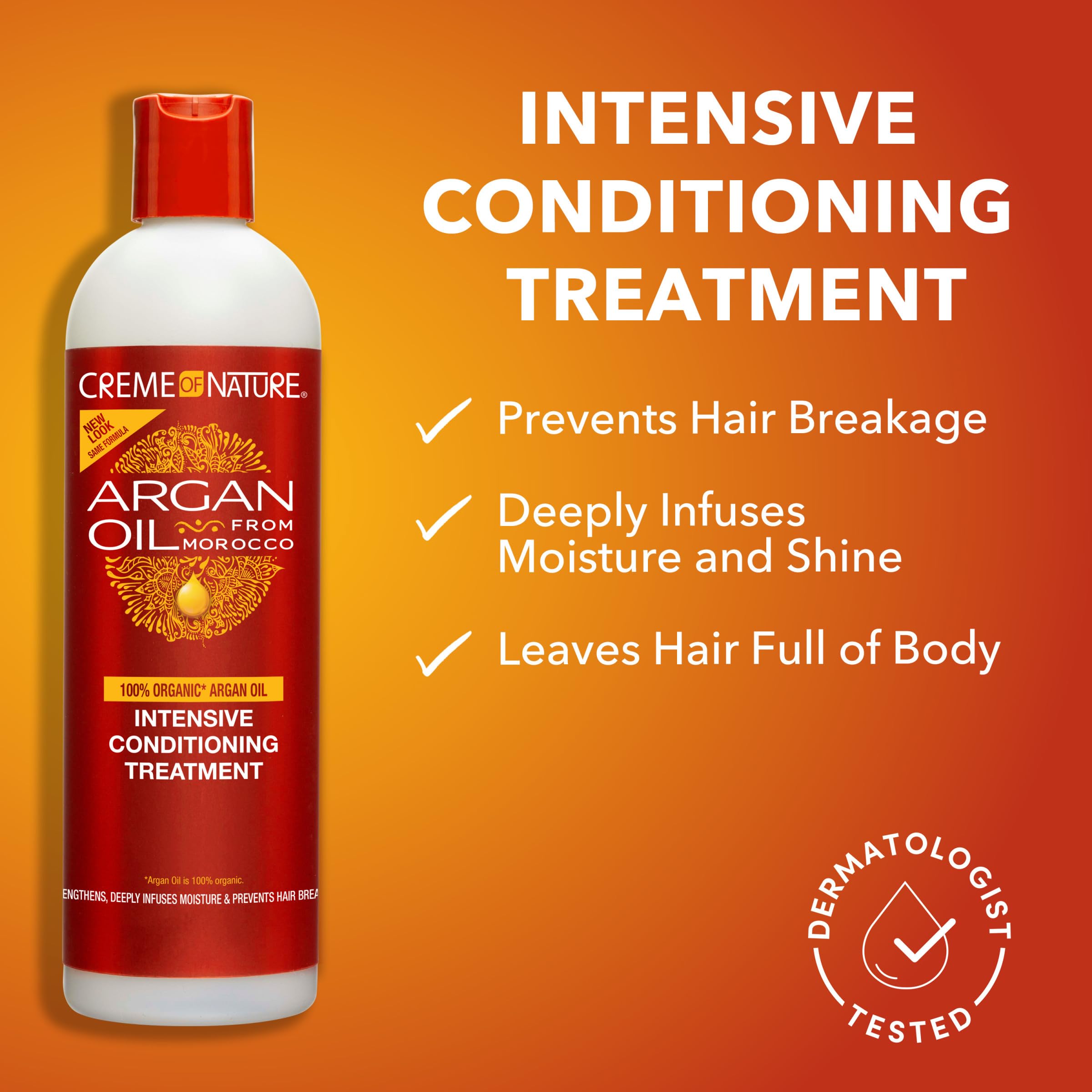 Creme of Nature Intensive Conditioning Treatment, Strengthens & Deeply Infuses Moisture, Prevents Breakage, Infused with 100% Organic Argan Oil, 12 oz - Image 5