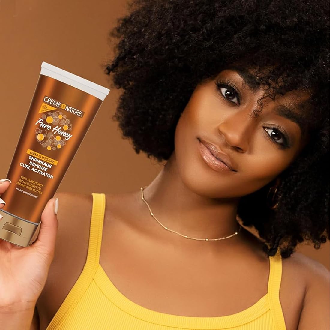 Creme of Nature Pure Honey Define Shrinkage Defense Curl Activator, Moisture-Rich Formula with Coconut Oil & Shea Butter, For Dry, Dehydrated Hair 10.5 oz - Image 4