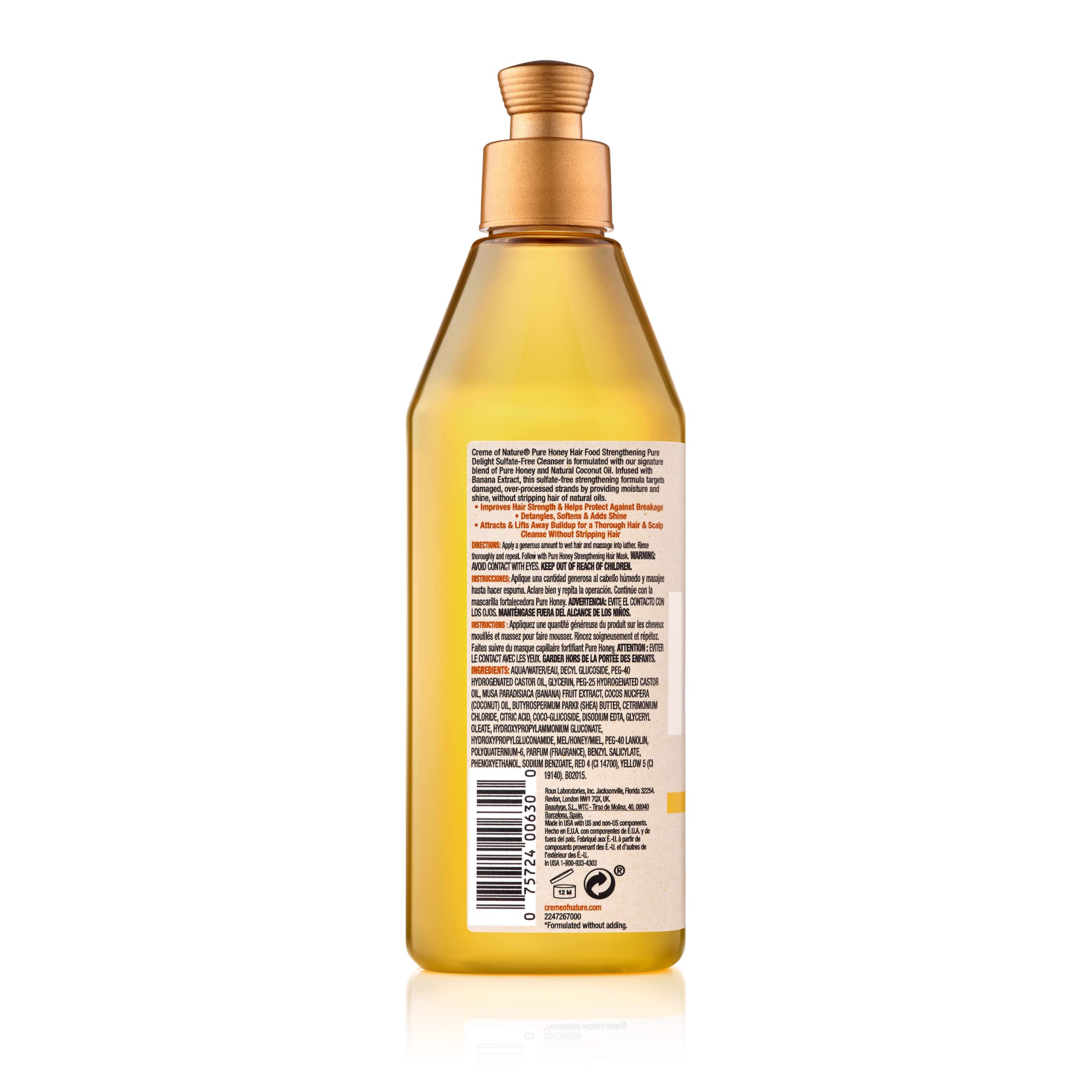 Creme of Nature, Shampoo, Honey and Banana Collection, 12 Oz - Image 3
