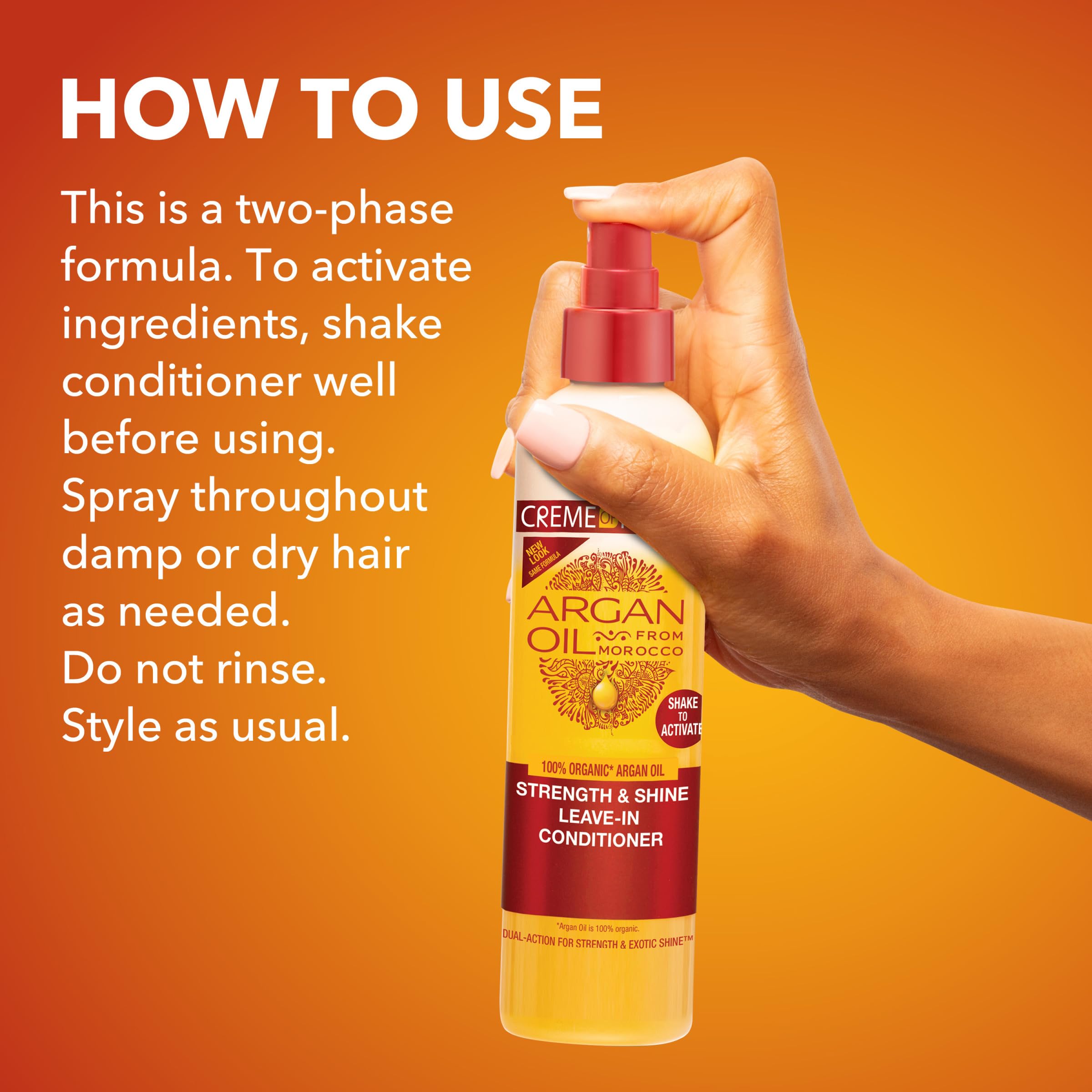 Creme of Nature Strength & Shine Leave-In Conditioner, Dual-Action Moisture & Protection, Infused with 100% Organic Argan Oil from Morocco, 8.45 fl oz - Image 7