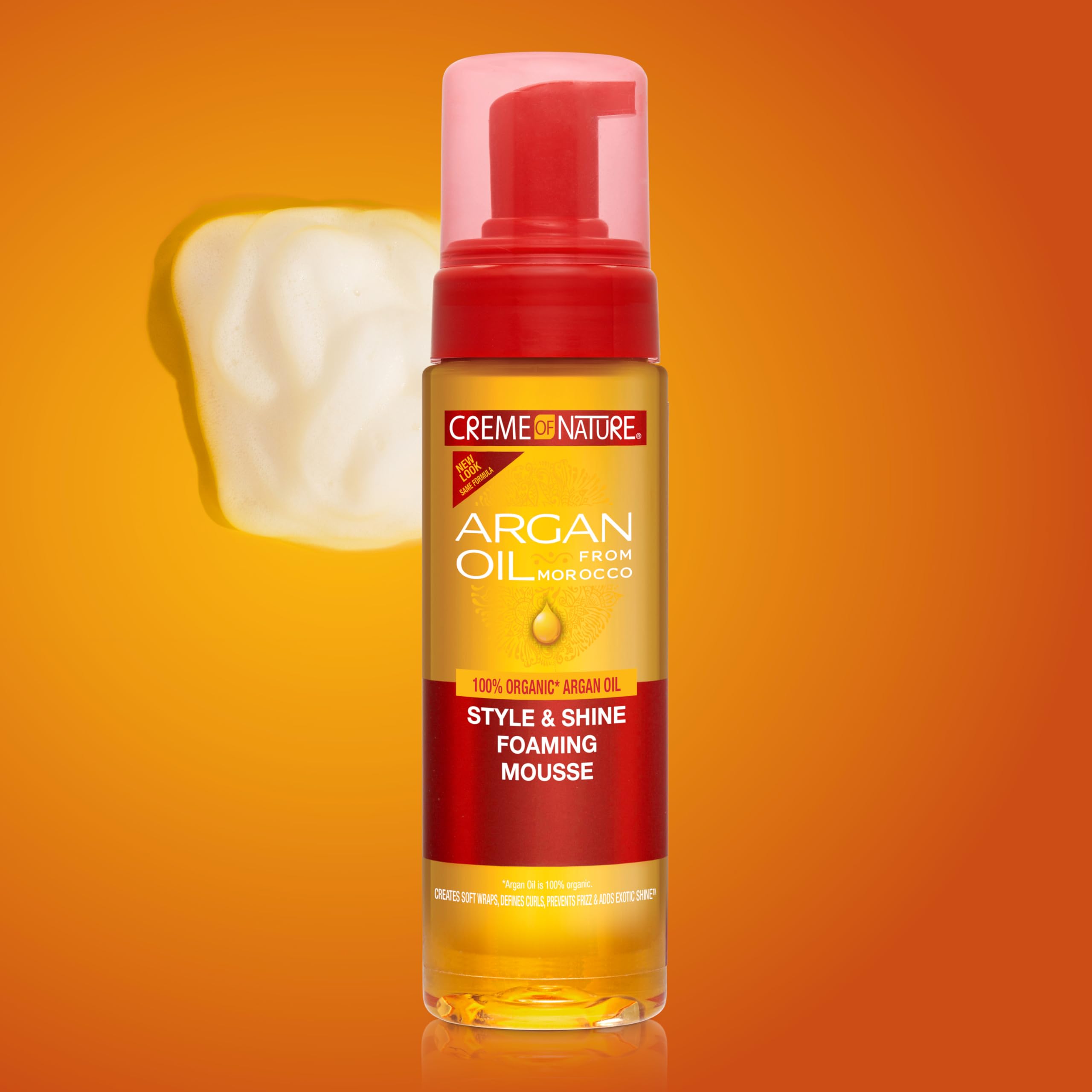 Creme of Nature Style & Shine Foaming Mousse, Defines Curls & Controls Frizz, Moisturizes Hair while Adding Shine with Argan Oil from Morocco, 7 fl oz - Image 8