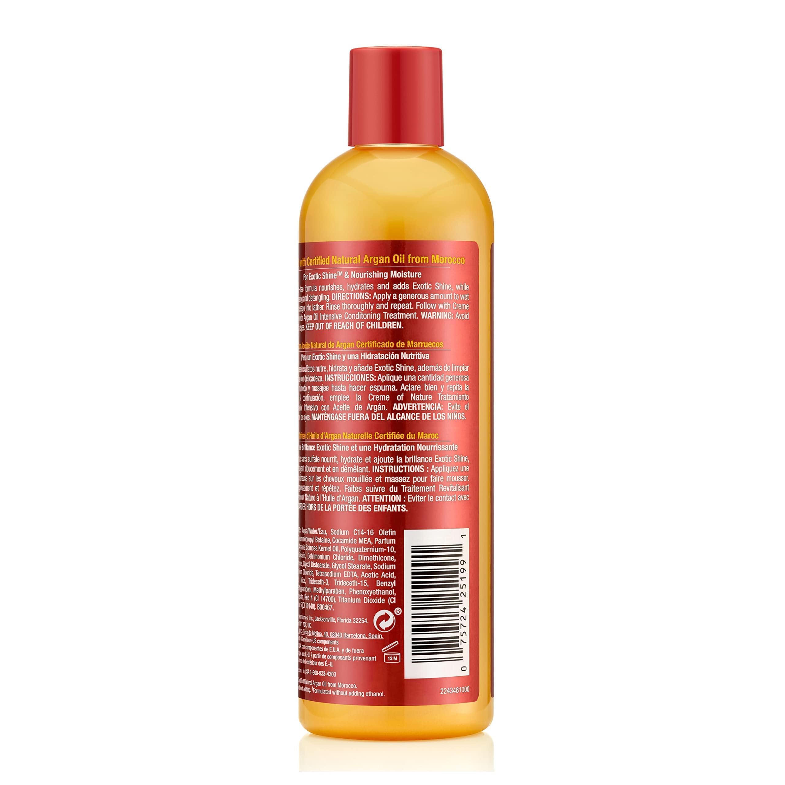 Creme of Nature Sulfate-Free Moisture & Shine Shampoo, Gently Cleanses, Hydrates & Detangles, Infused with 100% Pure Argan Oil from Morocco, 12 fl oz - Image 13