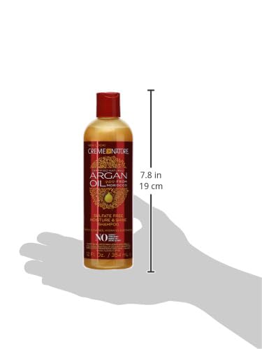 Creme of Nature Sulfate-Free Moisture & Shine Shampoo, Gently Cleanses, Hydrates & Detangles, Infused with 100% Pure Argan Oil from Morocco, 12 fl oz - Image 14